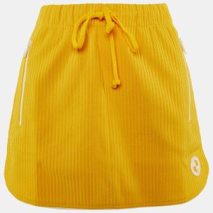Gucci Yellow Ribbed Knit Mini Skirt L, Skirts - Luxury Closet
