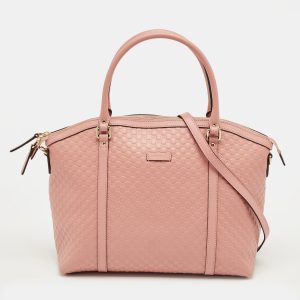 Gucci Pink Microguccissima Leather Dome Satchel, Satchels - Luxury Closet