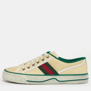 Gucci Cream Canvas Tennis 1977 Sneakers Size 38.5, Athletic Shoes & Sneakers - Luxury Closet