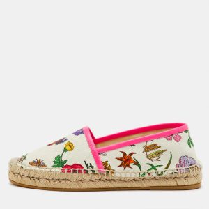 Gucci Multicolor Floral Print Canvas Espadrille Flats Size 35, Flats - Luxury Closet