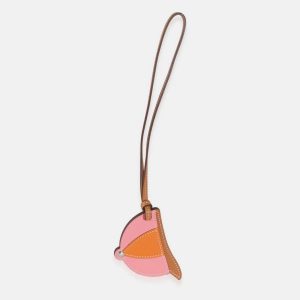 Hermes Naturel Sable Rose D'ete Abricot Swift Paddock Bombe Bag Charm, Luggage Accessories - Luxury Closet
