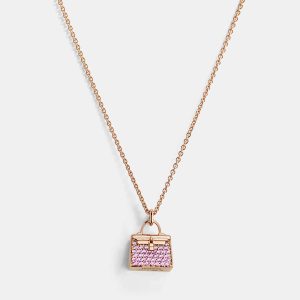 Hermes Amulettes Kelly Pendant 38 Pink Gold, Necklaces - Luxury Closet