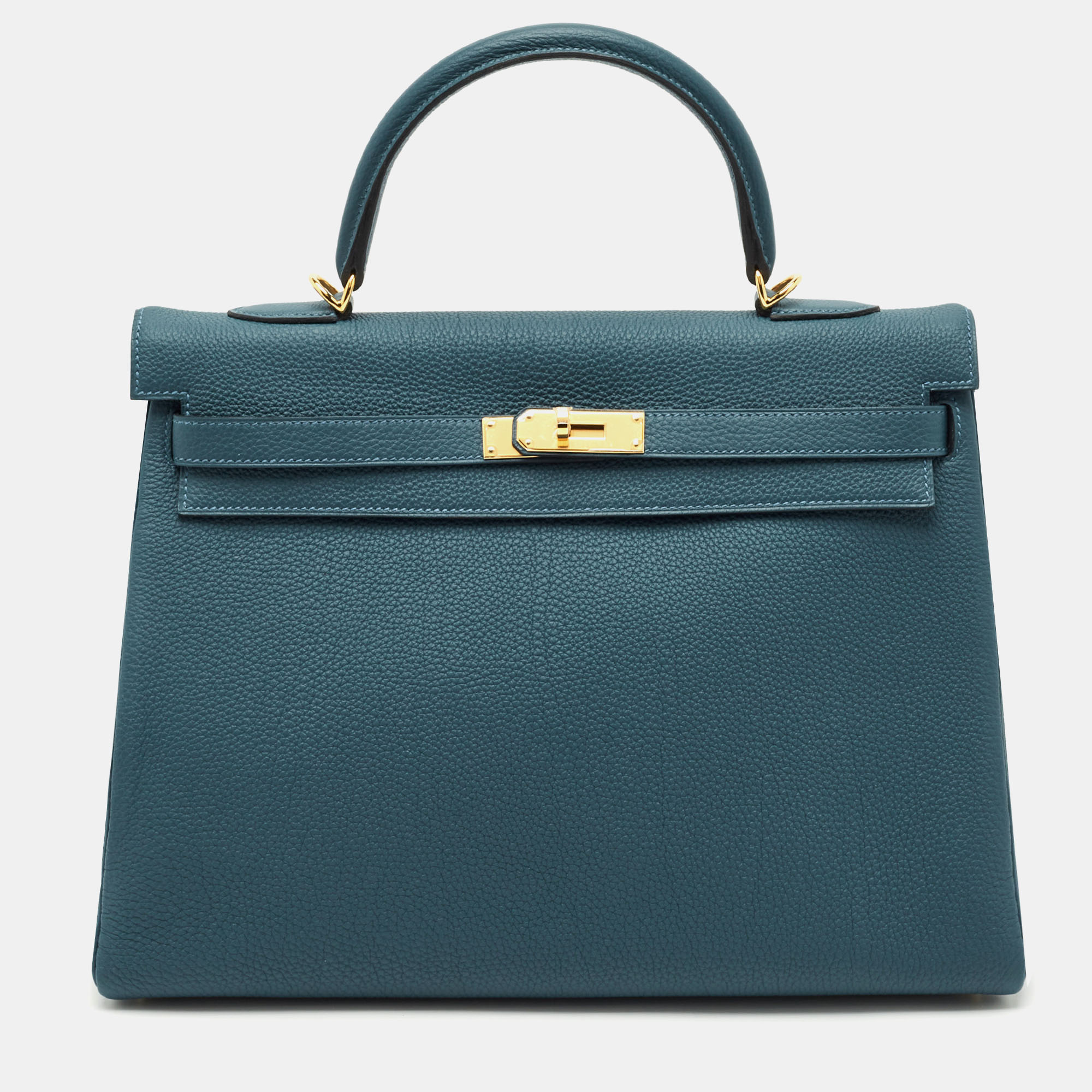 Hermès Colvert Togo Leather Gold Finish Kelly Retourne 35 Bag, Satchels - Luxury Closet