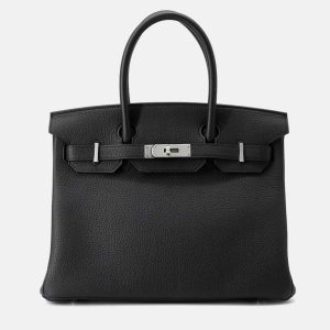 Hermes Birkin 30 Black Togo Leather Handbag, Tote Handbags - Luxury Closet