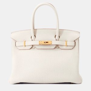 Hermes Birkin 30 Beton Togo Leather Handbag, Tote Handbags - Luxury Closet