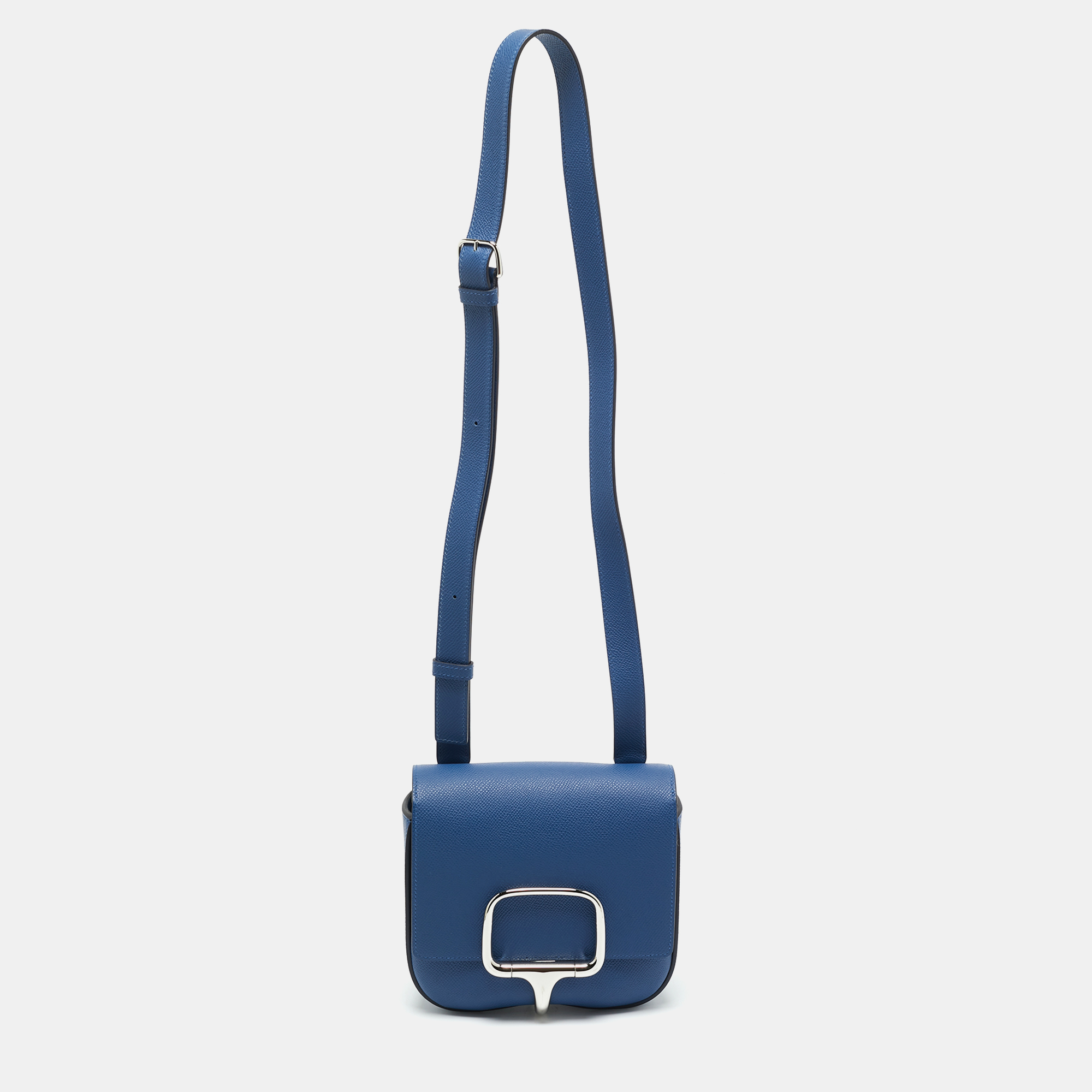 Hermès Bleu France Epsom Leather Della Cavalleria Mini Bag, Shoulder Bags - Luxury Closet