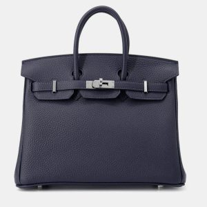 Hermes Birkin Blue Nuit Togo Leather Size 25, Tote Handbags - Luxury Closet