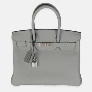 Hermes Birkin 30 Gris Meyer Togo Leather Bag, Tote Handbags - Luxury Closet