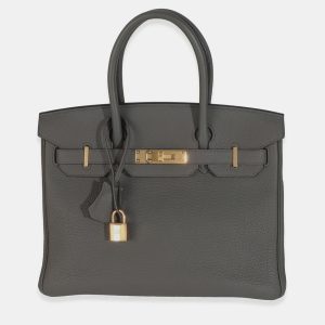 Hermes Birkin 30 Gris Etain Togo Bag, Tote Handbags - Luxury Closet
