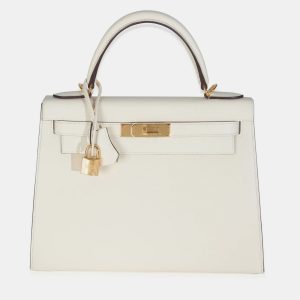 Hermes  Sellier Kelly 28  Nata Epsom Bag, Satchels - Luxury Closet