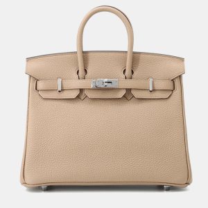Hermes Birkin Beige Marfa Togo Leather Tote 25, Tote Handbags - Luxury Closet