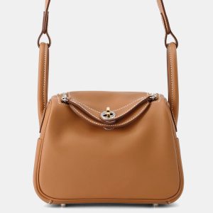 Hermes Lindy Gold Swift Leather Mini, Tote Handbags - Luxury Closet