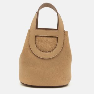 Hermès Biscuit Taurillon Clemence and Swift Leather In The Loop 18 Bag, Tote Handbags - Luxury Closet