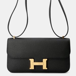 Hermes Constance Elan Miroir Black Epsom, Handbags - Luxury Closet