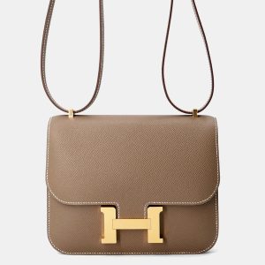 Hermes Constance3 Size Mini Miroir Etoupe Epsom Bag, Handbags - Luxury Closet