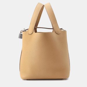 Hermes Picotin Lock 18 Biscuit Taurillon Clemence Bag, Tote Handbags - Luxury Closet