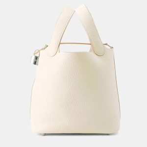 Hermes Picotin Lock 18 Craie Taurillon Clemence Bag, Tote Handbags - Luxury Closet