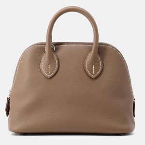 Hermes Bolide 1923 Etoupe Evercolor Mini, Satchels - Luxury Closet