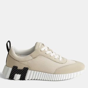 Hermes Bouncing Size 39 Beige Glaise Mesh/Suede Sneakers, Athletic Shoes & Sneakers - Luxury Closet