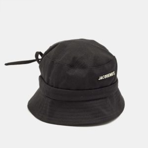 Jacquemus Black Cotton Le Bob Gadjo Hat Size 58, Luggage Accessories - Luxury Closet