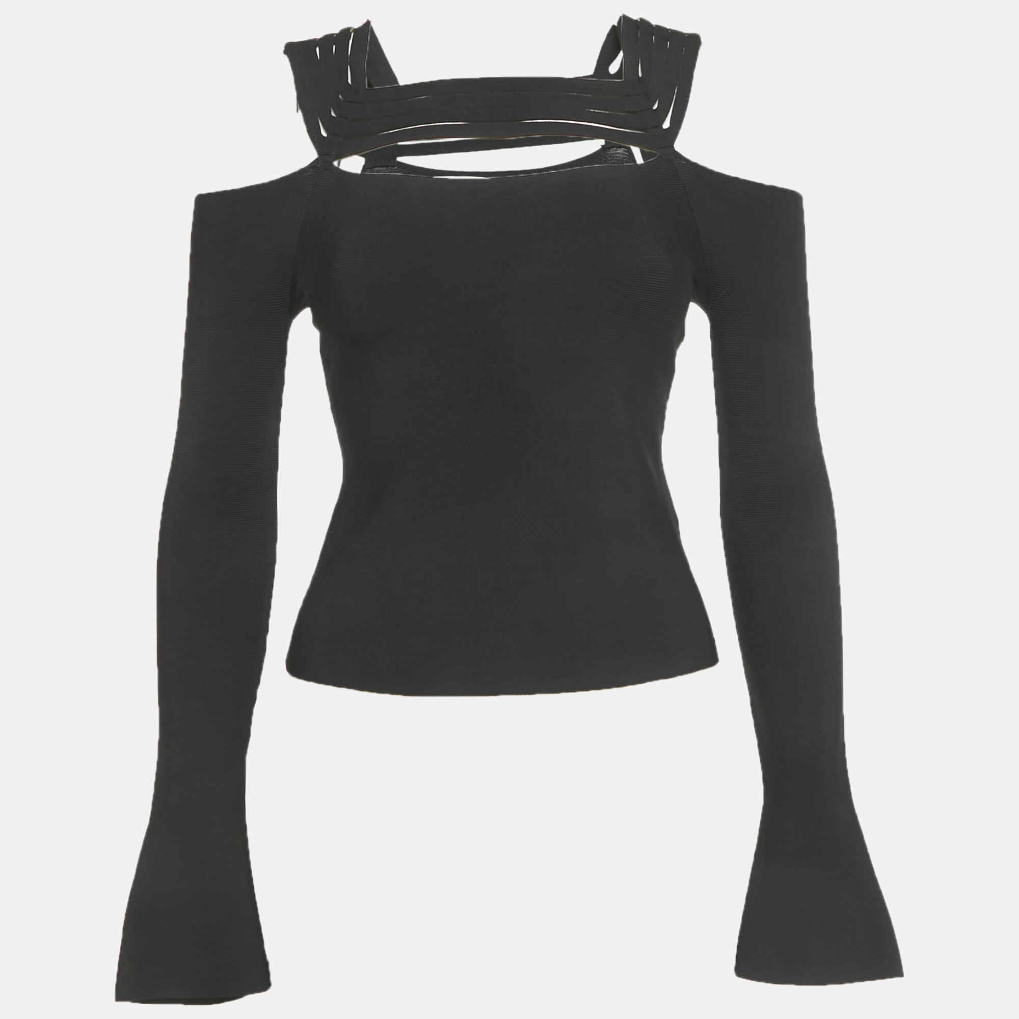 Jonathan Simkhai Black Sarah Ribbed Top XS, Shirts & Tops - Luxury Closet