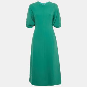 Joseph Green Stretch Crepe Long Dress S, Dresses - Luxury Closet