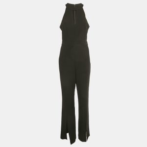 Karl Lagerfeld Black Crepe Party Jumpsuit M, Suits - Luxury Closet