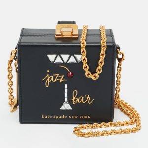 Kate Spade Black Leather Micro Matchbox Crossbody Bag, Handbags - Luxury Closet