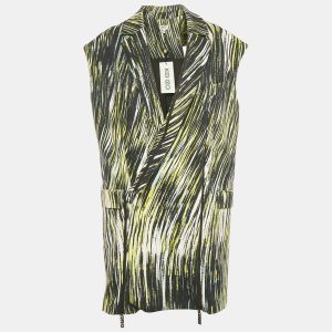 Kenzo Black/Green Printed Cotton Zip-Up Oversized Jacket S, Coats & Jackets - Luxury Closet