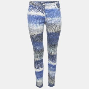 Kenzo Blue Printed Denim Skinny Jeans S, Jeans - Luxury Closet