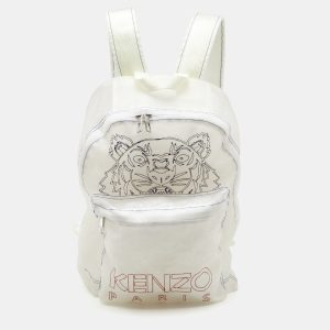 Kenzo White/Transparent Mesh Tiger Backpack, Backpacks - Luxury Closet