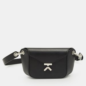 Kenzo Black Leather Small K Belt Bag, Handbags - Luxury Closet