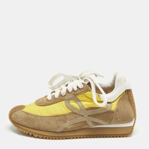 Loewe Brown/Yellow Leather and Suede Low Top Sneakers Size 35, Athletic Shoes & Sneakers - Luxury Closet