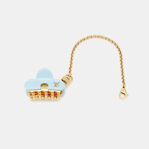 Louis Vuitton LV Hair Clip Bag Charm Blue Plexiglass, Luggage Accessories - Luxury Closet