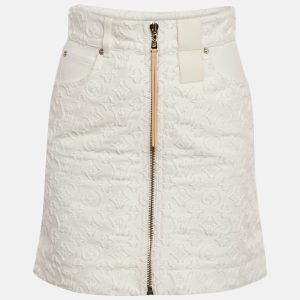 Louis Vuitton White Fil Coupe Denim Mini Skirt S, Skirts - Luxury Closet