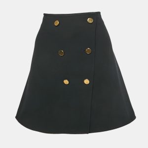 Louis Vuitton Black Wool Button Detail Mini Skirt M, Skirts - Luxury Closet