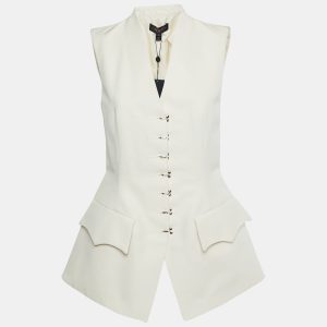 Louis Vuitton Beige Cotton Hook Detail Sleeveless Top M, Shirts & Tops - Luxury Closet