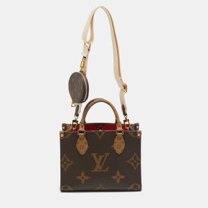Louis Vuitton Monogram Giant Reverse Canvas Onthego PM Bag, Tote Handbags - Luxury Closet