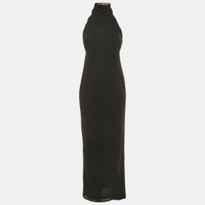 Lovers + Friends Black Jersey Halter Neck Long Dress XS, Dresses - Luxury Closet