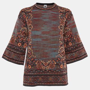 M Missoni Multicolor Patterned Knit Top M, Sweaters & Cardigans - Luxury Closet