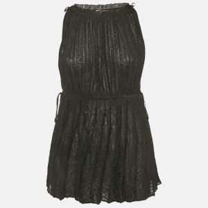 M Missoni Black Lurex Knit Sleeveless Tunic Top M, Shirts & Tops - Luxury Closet