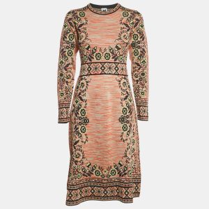 M Missoni Multicolor Floral Knit Midi Dress L, Dresses - Luxury Closet