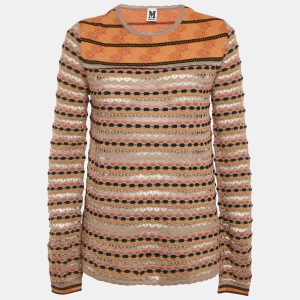 M Missoni Grey Floral Perforated Knit Top S, Shirts & Tops - Luxury Closet