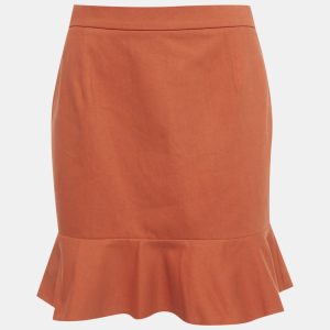M Missoni Brown Cotton Ruffled Mini Skirt XS, Skirts - Luxury Closet
