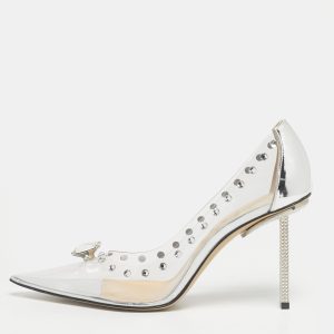 Mach & Mach Transparent PVC and Leather Diamond Dreams Pumps Size 38, Pumps - Luxury Closet