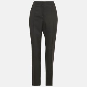Maje Black Gabardine Tailored Trousers M, Clothing - Luxury Closet