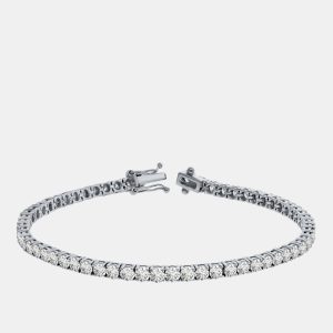 4.00 cts Brilliant Round Lab Grown Diamond Tennis Bracelet 14K Solid White Gold 7", Bracelets - Luxury Closet
