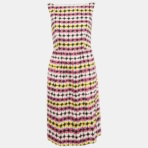 Max Mara Studio Pink Printed Cotton Short Dress M, Dresses - Luxury Closet