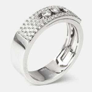 Messika Move Noa Pav&eacute;  Diamonds 18k White Gold Ring Size 55, Rings - Luxury Closet