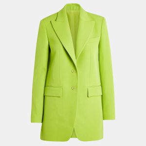 Michael Kors Gabardine Boyfriend Green Wool Blazer, Coats & Jackets - Luxury Closet